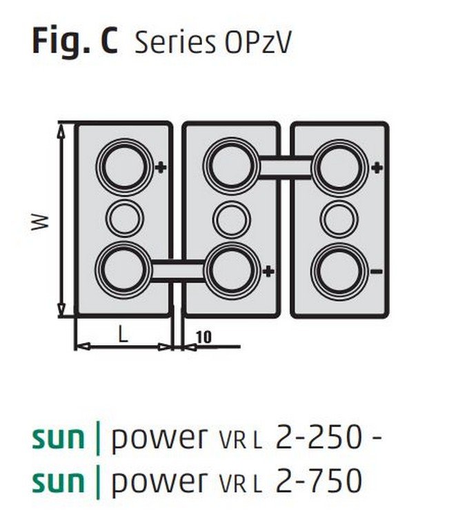 Hoppecke sun power VR L 2 - 370 accu Image