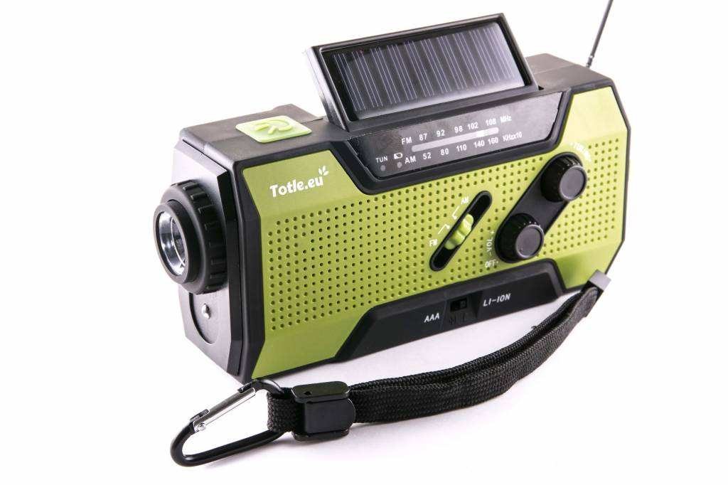 Totle Ultimate Noodradio - 2000mah + Batterij - Leeslampje - Opwindbaar-Groen - Default