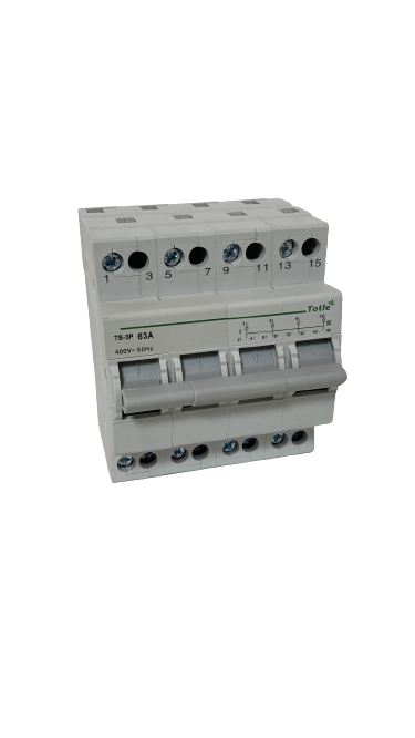 Totle 3 fase omschakelaar |1-0-2| - TS-3Phase - 63 A