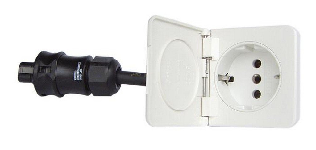 Ratio schuko outlet 1-weg FLUSH wit