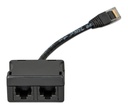 RJ45-splitter 1xRJ45 male/15cm cable/2xRJ45 female