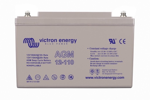 [8719076036975] Victron AGM accu 12V/110Ah M8 insert