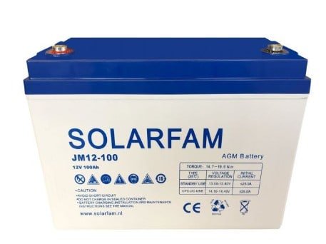 [7047965501695] SolarFam 12V 100AH AGM Accu