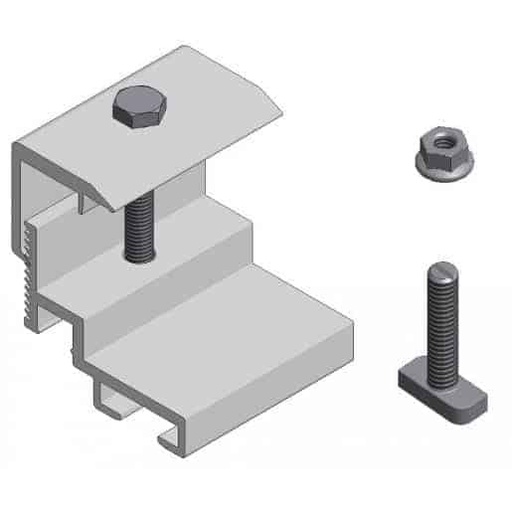 [8719632520054] Van Der Valk Paneelklem Voor Mirco-Omvormer - 50 mm Aluminium